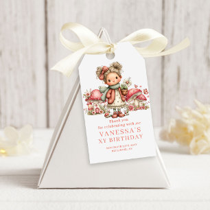 Bloom Fairy 1st Birthday Pink Floral Favour Gift  Tags