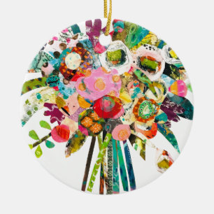 Bloom Floral Ceramic Ornament