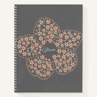 Bloom Floral Design – Dark Elegant Design Notebook