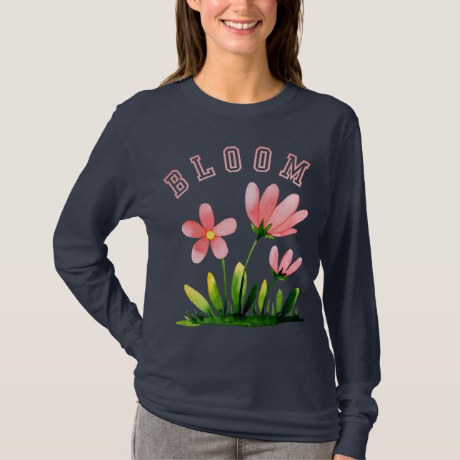 Bloom Floral Long Sleeve T-Shirt (Front)