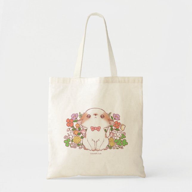Bloom Flowers and Mochi  Tote Bag (Front)