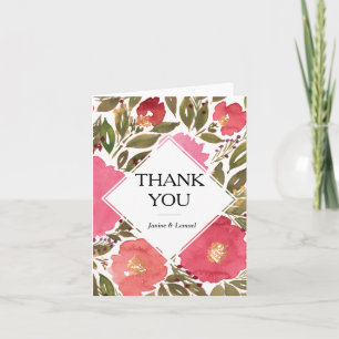 Bloom Flowers Thank You Card