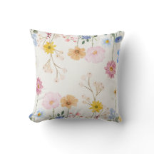 Bloom Flowers Throw Pillow