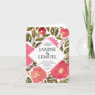 Bloom Flowers Wedding Invitation