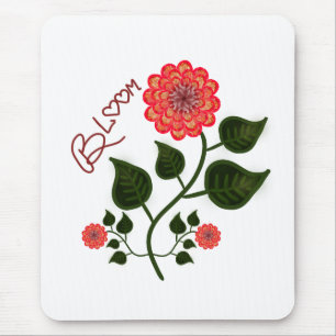  "Bloom" Folk Art Floral Inspiration Mouse Mat