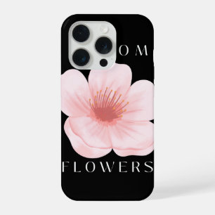Bloom & Grow Pink Dahlia Floral Minimalist iPhone  15 Pro Case