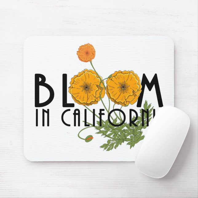 BLOOM In California Mouse Mat (With Mouse)