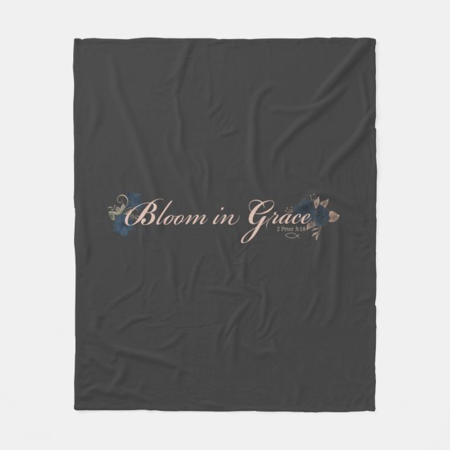 Bloom in Grace Fleece Blanket (Front)