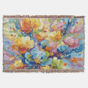 Bloom in Motion: Woven Joy Throw Blanket