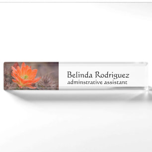 Bloom in Orange Nameplate
