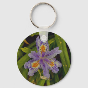 bloom in purple  key ring