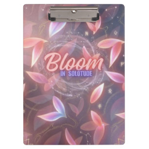 Bloom In Solitude Aesthetic Cute Floral Custom Clipboard