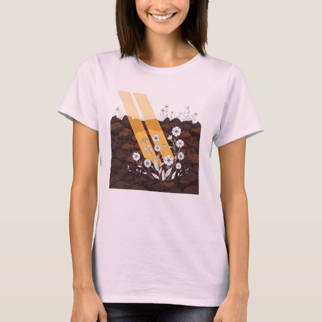 Bloom in the Light – Nature Inspired Floral T-Shir T-Shirt (Front)
