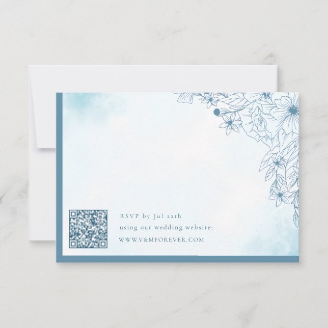 Bloom In The Winter QR code RSVP cards (Front)
