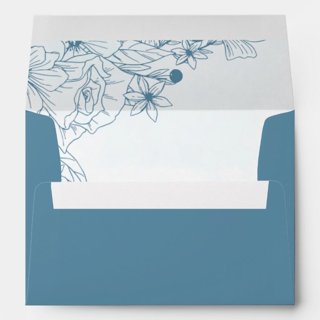 Bloom In The Winter Wedding Envelope (Back (Bottom))