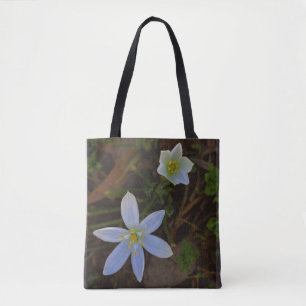 bloom in white  tote bag