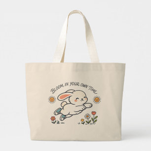 Bloom In Your Own Time Bunny Tote Bag