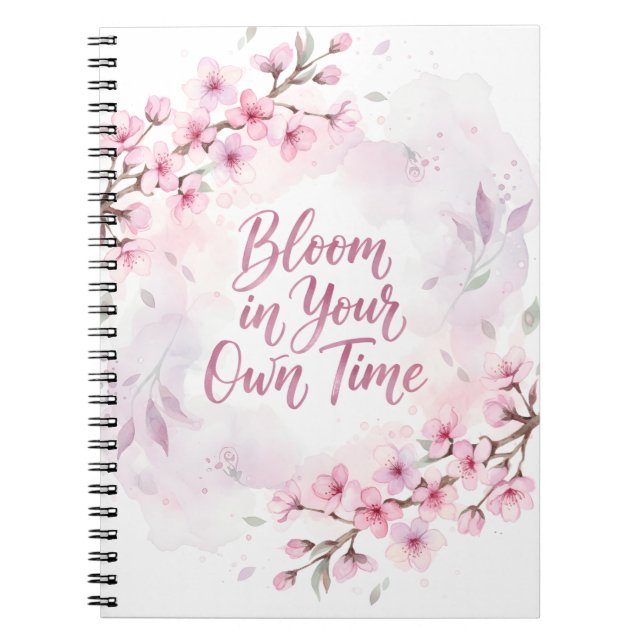  Bloom in Your Own Time Spiral Photo Notebook (Front)