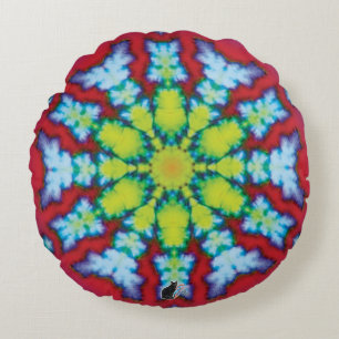 Bloom Kaleidoscope Round Cushion