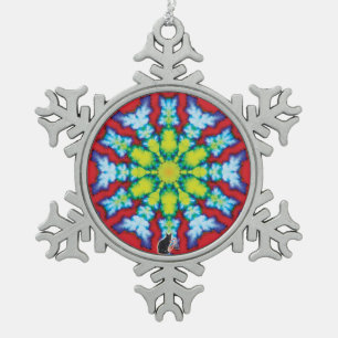Bloom Kaleidoscope Snowflake Ornament