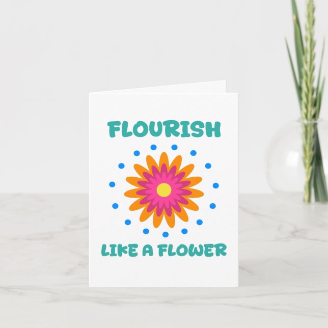Bloom like a flower invitation (Front)