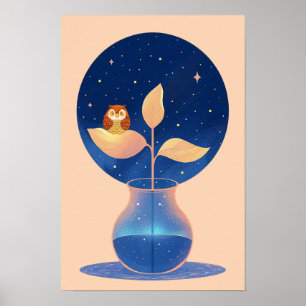 Bloom Mystic Night Owl Garden Poster