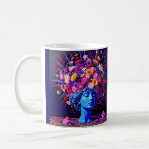 "Bloom of Eternity" – A Colourful Surreal Portrait Coffee Mug