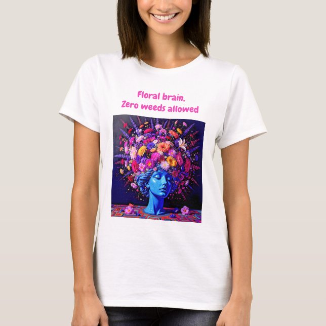 "Bloom of Eternity" – A Colourful Surreal Portrait T-Shirt (Front)