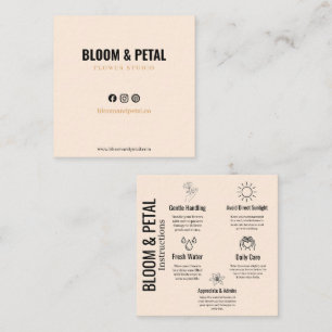 Bloom & Petal Floral Studio Business Card