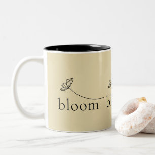 Bloom positve vibes Two-Tone coffee mug