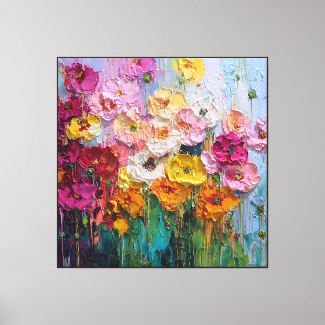 Bloom Reverie Abstract Texture Canvas Print (Front)
