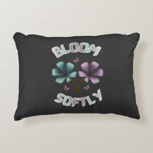 Bloom Softly Spring Floral Design Pastel Cottageco Decorative Cushion