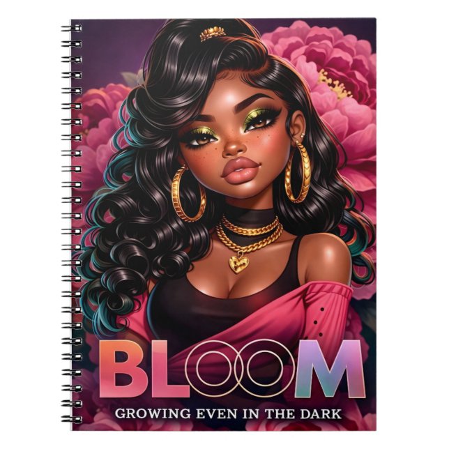 Bloom Spiral Notebook – Growing Even in the Dark  (Front)