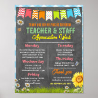 Bloom Teacher Appreciation Week Itinerary
