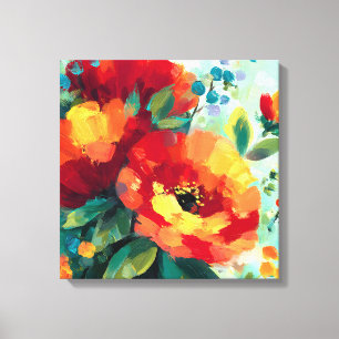 Bloom Vibrant Floral Garden Canvas Print
