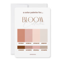 Bloom Wedding Colour Palette Card