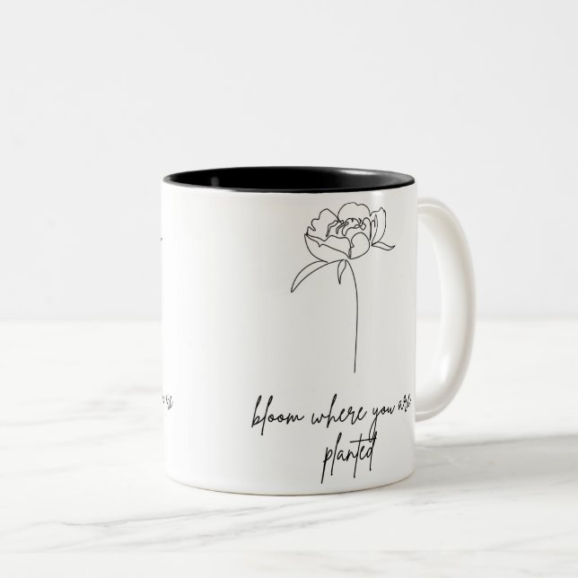 Bloom Where You Are Planted Ceramic Mug (Front Right)