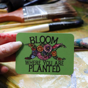 Bloom where you are planted holiday card