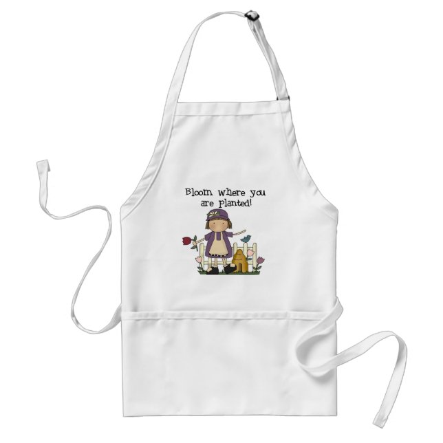 Bloom Where You Are Planted Standard Apron (Front)