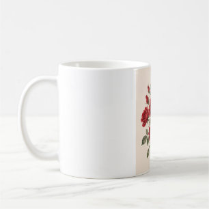Bloom Where You Are Planted Vintage Rose Botanic Coffee Mug