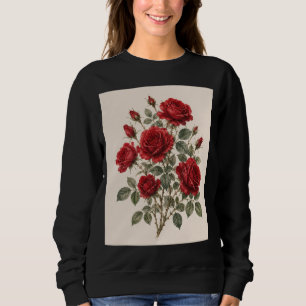 Bloom Where You Are Planted Vintage Rose Botanic Sweatshirt