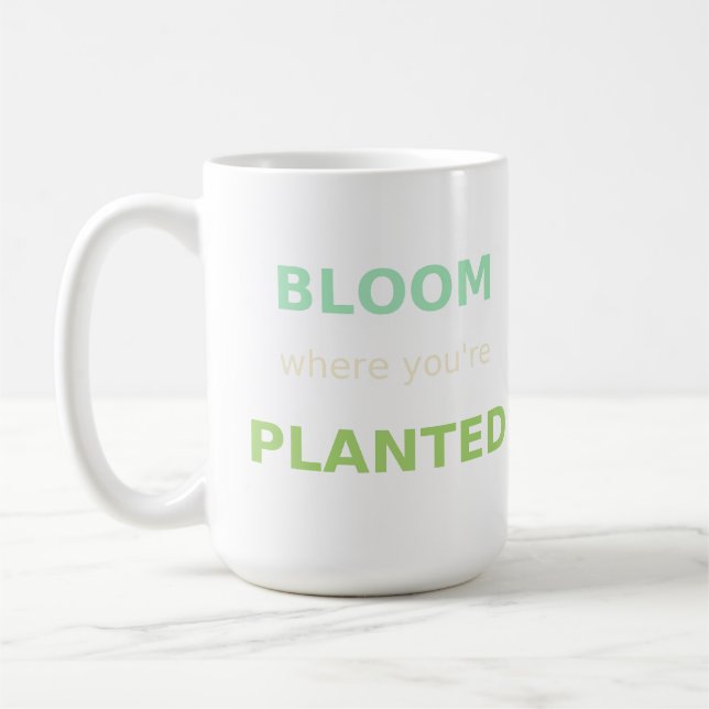 Bloom Where You’re Planted Hoodie & Mug – Inspirat (Left)