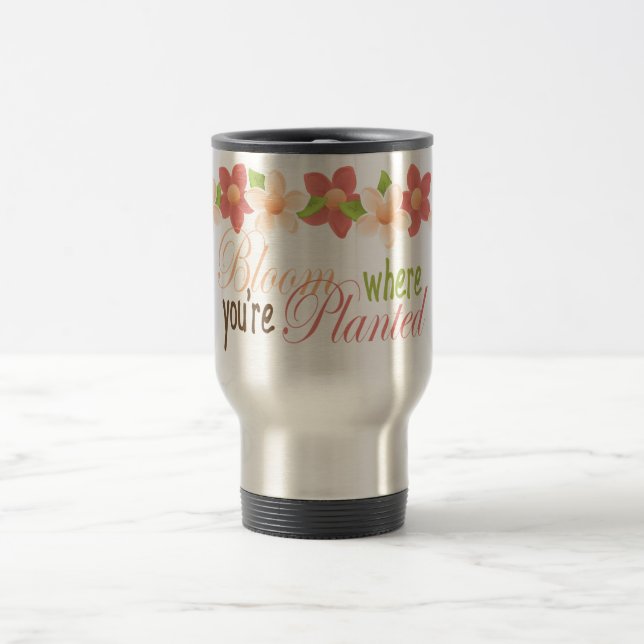 Bloom Where You're Planted Flower Mug for Mum (Center)