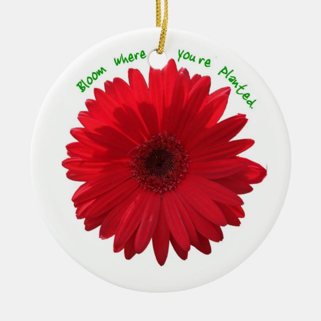 Bloom where you're planted ornament (Front)