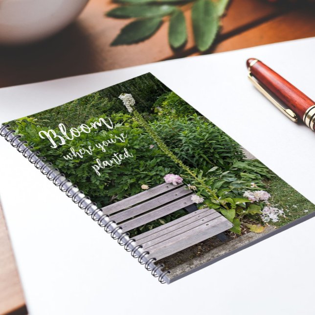 Bloom Where You're Planted Quote Foxglove Notebook (In Situ)