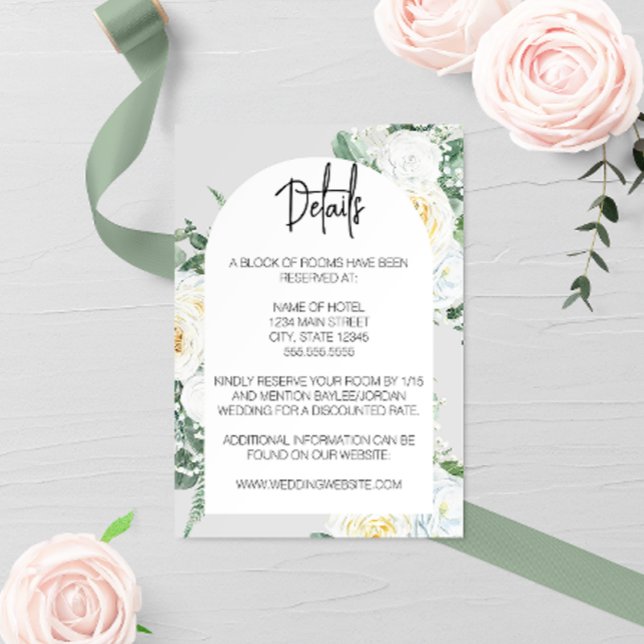 Bloom White Floral Enclosure Card (Creator Uploaded)