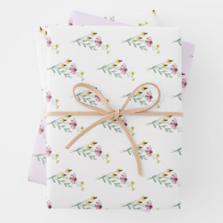 Bloom Wildflower Garden Baby Shower Wrapping Paper Sheet