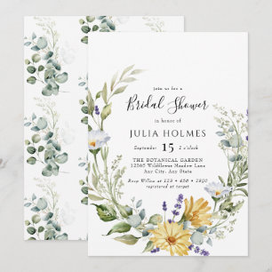 Bloom Wildflower Meadow Floral Bridal Shower I Invitation