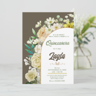 Bloom with Beauty: Elegant Yellow Floral  Invitation