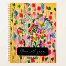 Bloom With Grace | Colourful Floral Spiral Planner